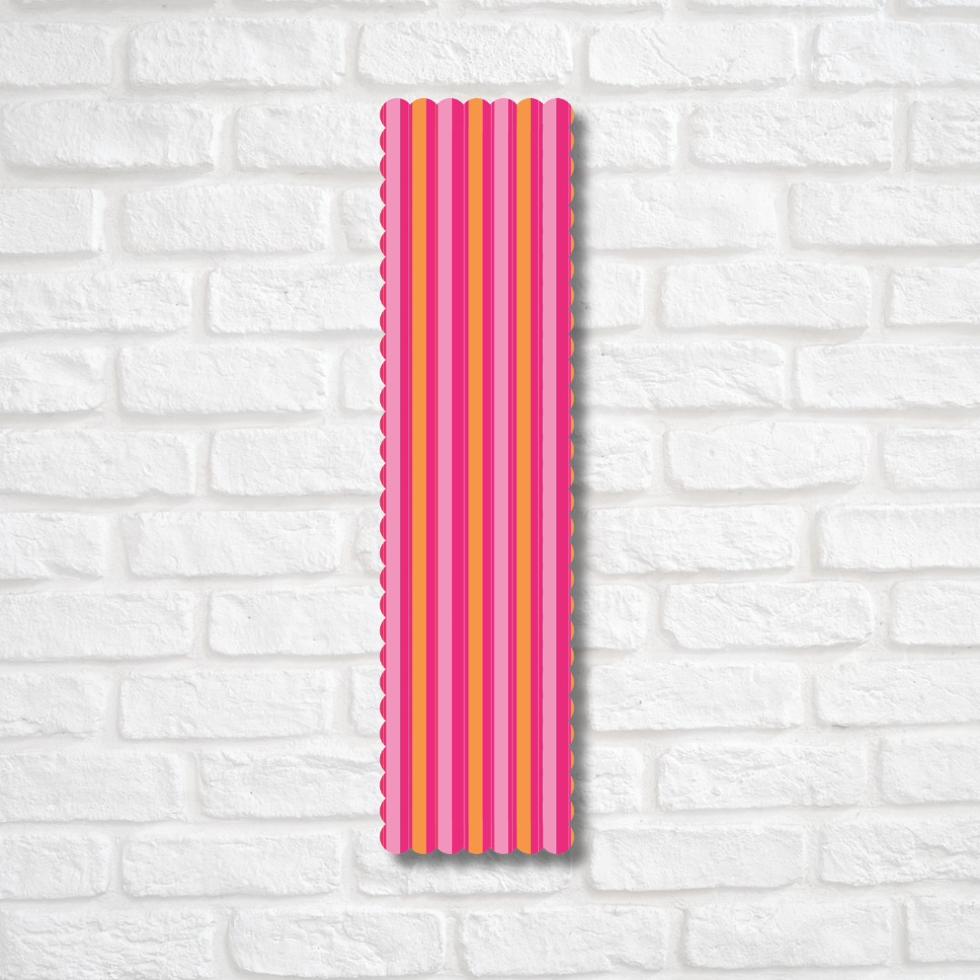 Sunset Stripe Scalloped Bookmark