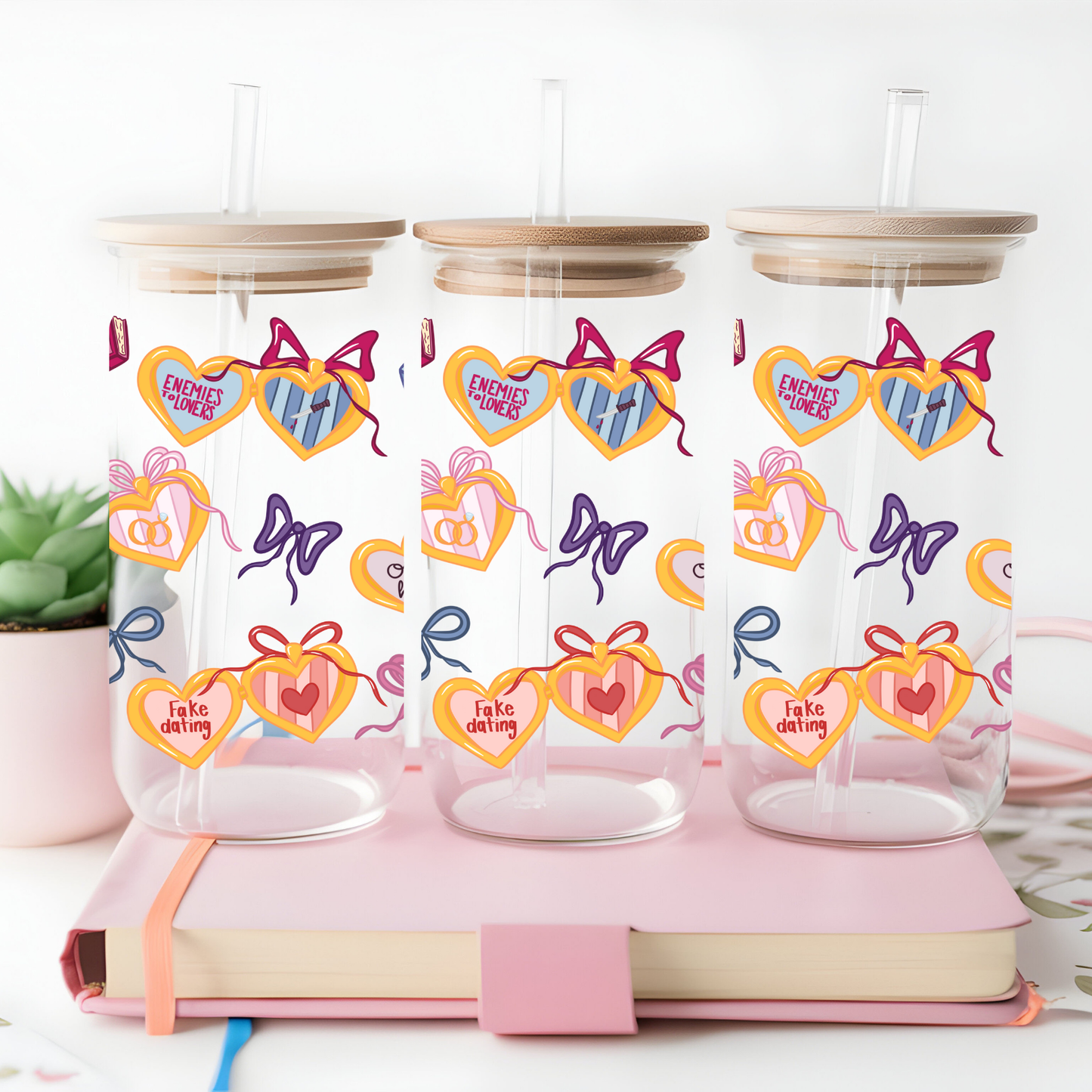 Romance Tropes Glass Can