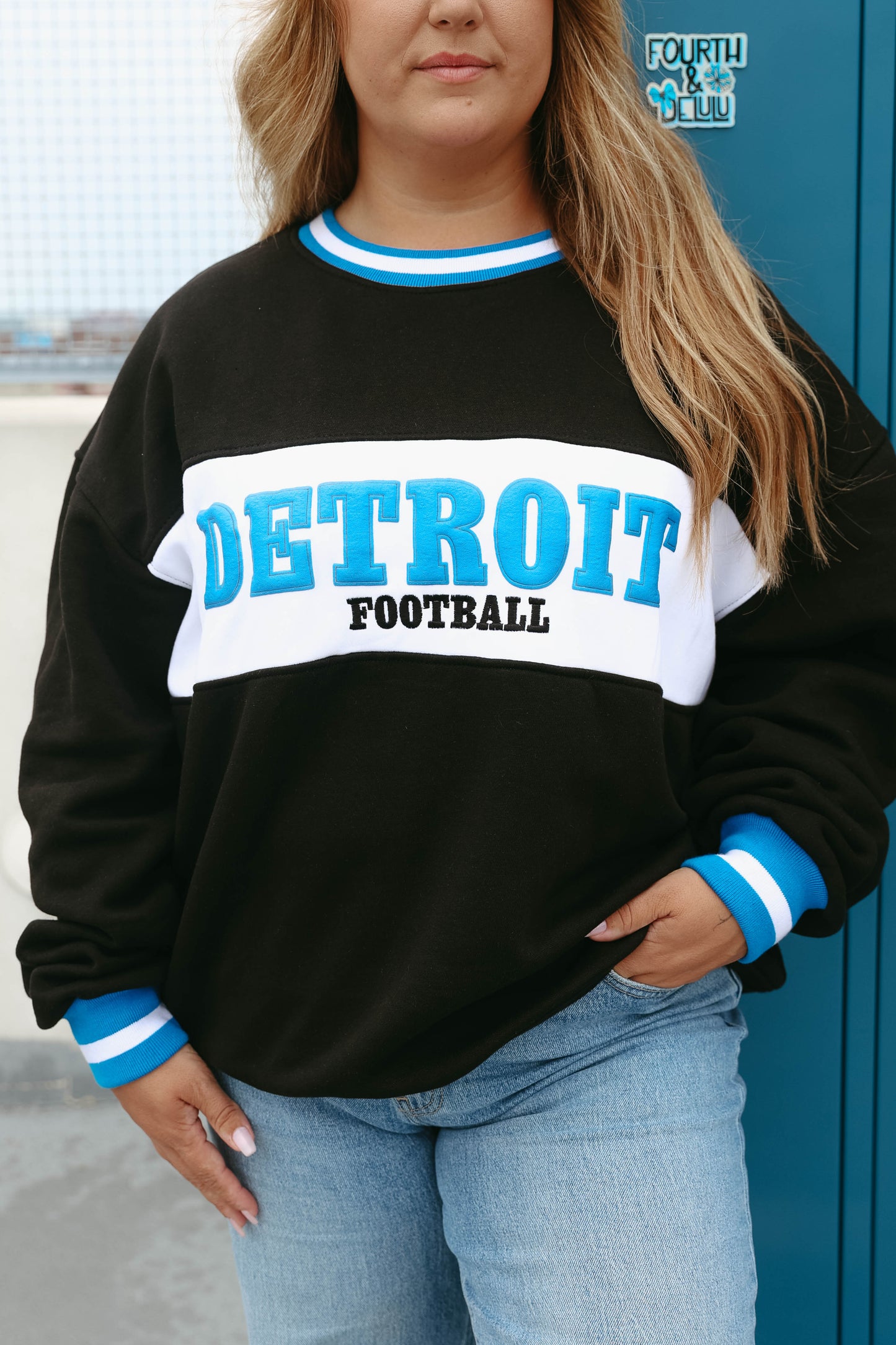 Detroit Colorblock Crewneck