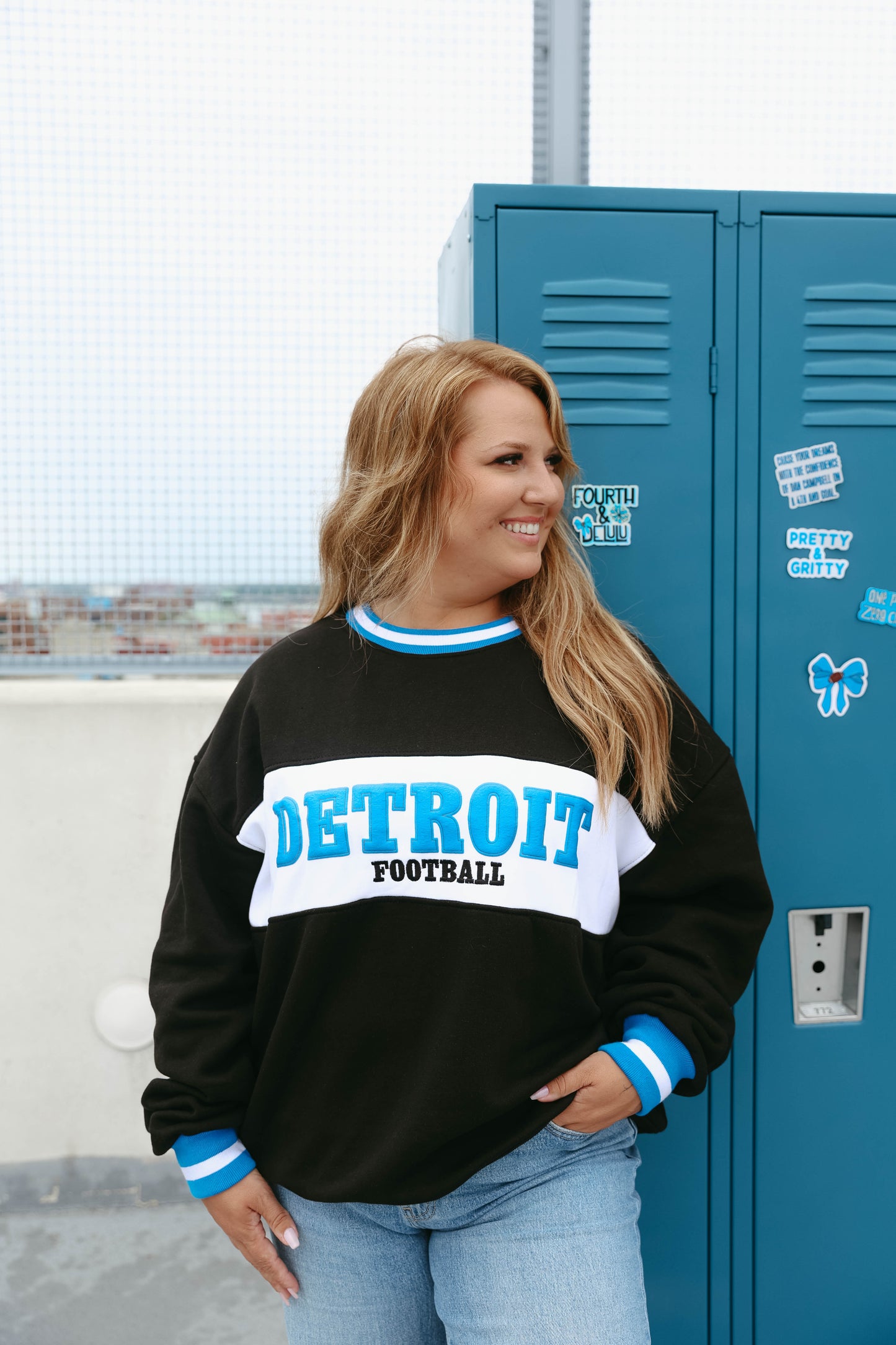 Detroit Colorblock Crewneck