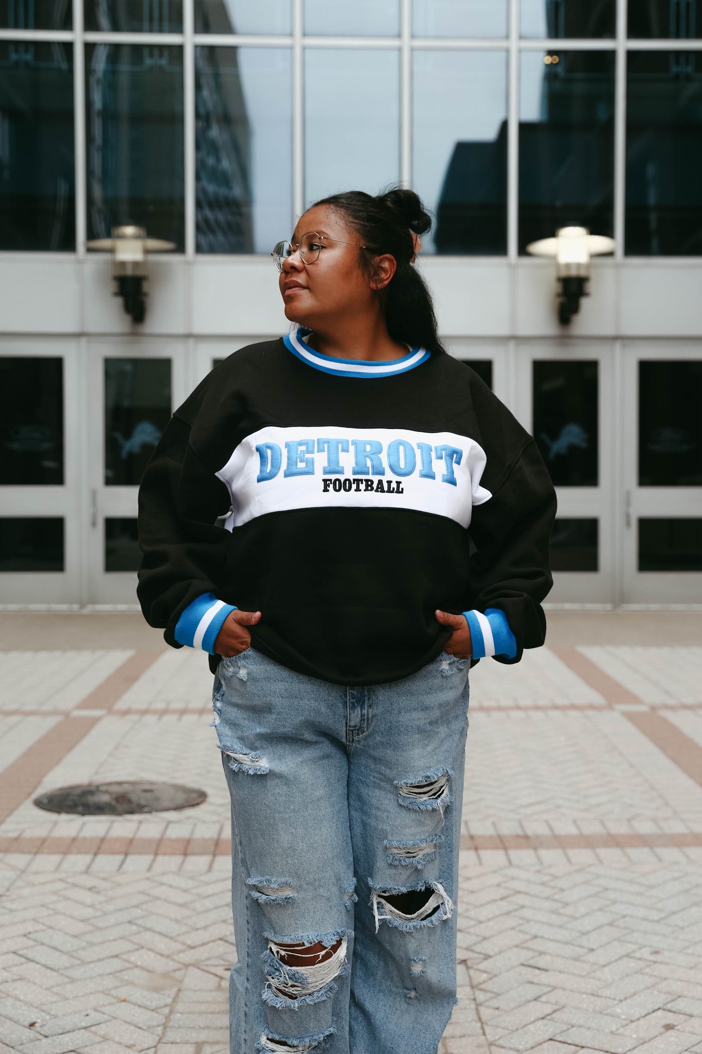 Detroit Colorblock Crewneck