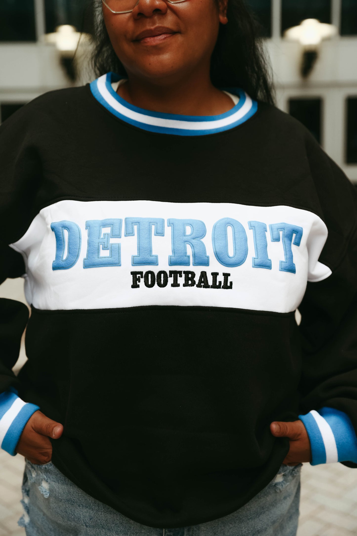 Detroit Colorblock Crewneck