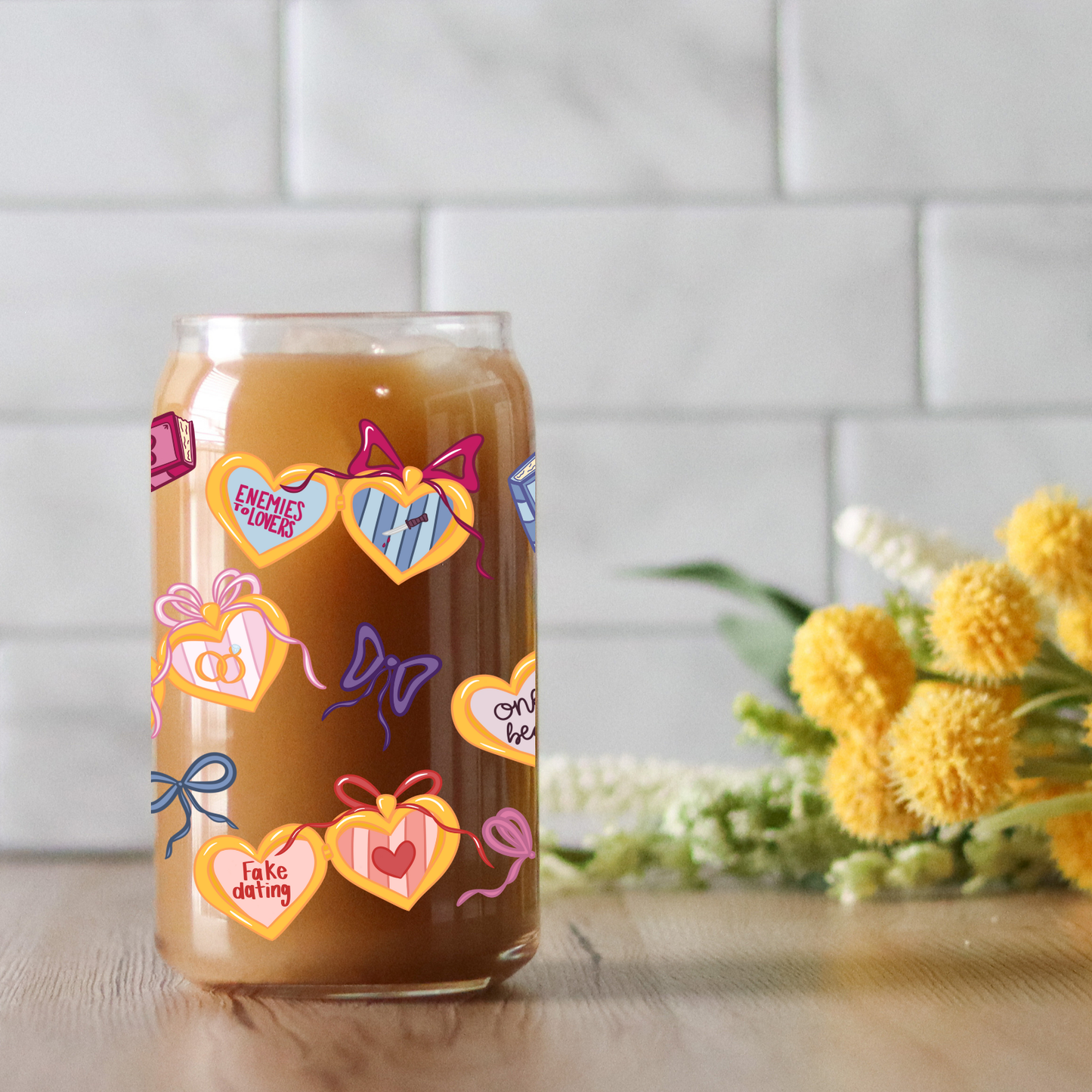 Romance Tropes Glass Can