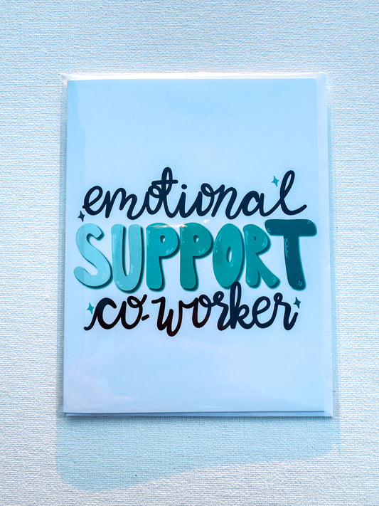 Emotional Support Co-Worker Card