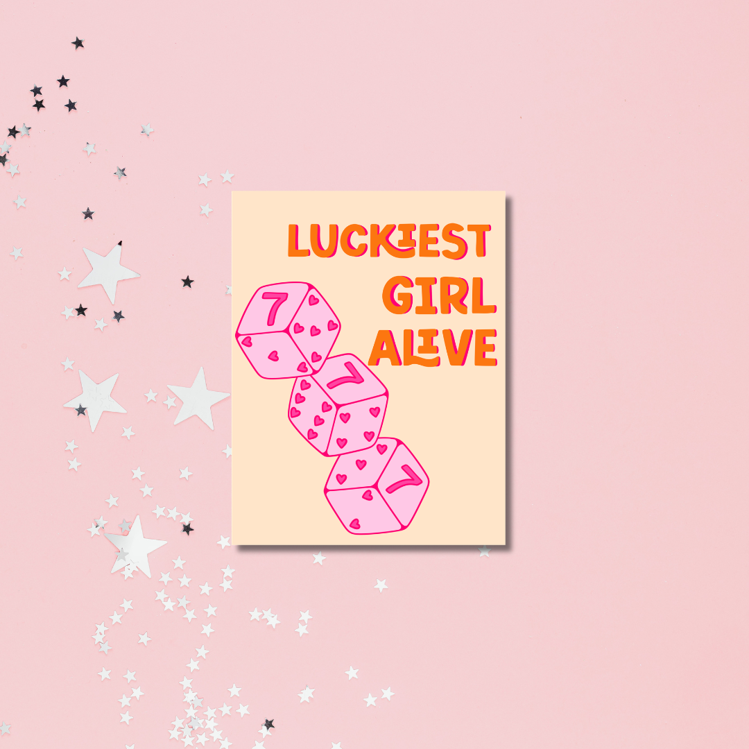 Lucky girl sticker