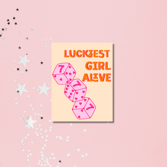 Lucky girl sticker