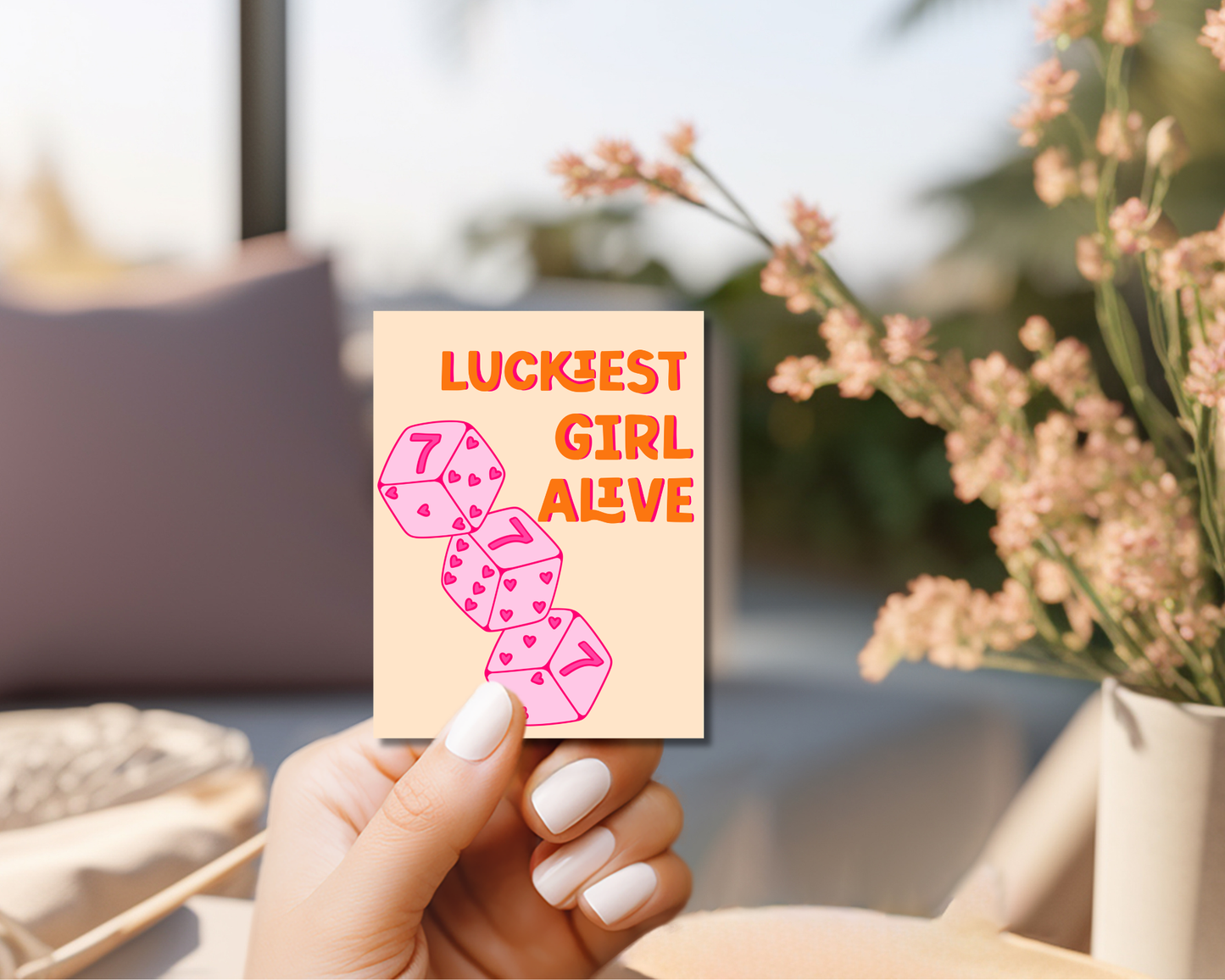 Lucky girl sticker