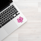 Pink bow sticker