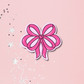 Pink bow sticker